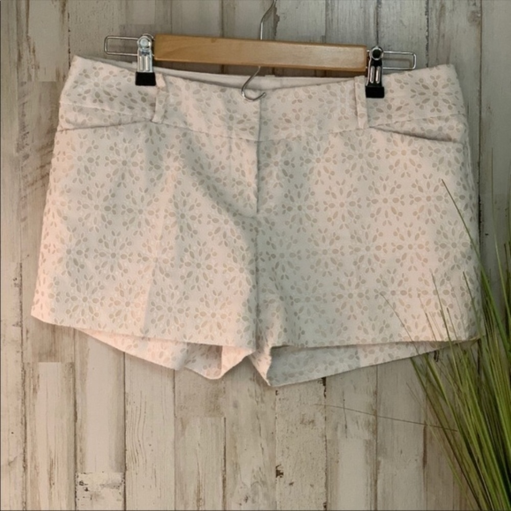 The Limited white eyelet shorts lace cream Midrise
